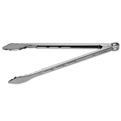 Dick Grillzange 40 cm mit Verschlussmechanismus - Besteck-Einzelteile, hochwertige Edelstahl Grillzange mit weiter Öffnung und praktischem Verschluss, ideal für Grillgut und Gemüse.