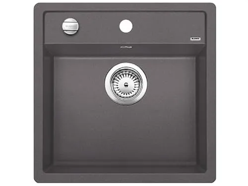 Blanco Dalago 5-F Granitspüle mit Ablauffernbedienung, felsgrau (518849) - Sanitäranlagen & Zubehör, große Kapazität und durchgehende Batteriebank für maximale Funktionalität in Ihrer Küche.