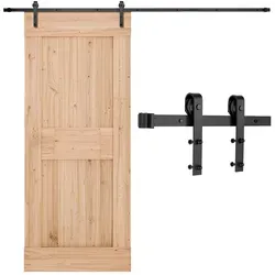 VEVOR Schiebetürsystem 3 m für Einzel-Schiebetüren in schwarz von Vevor