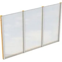 Skanholz Carport-Seitenwand mit Polycarbonat - Außenanbau, freistehende Seitenwand in braun, schützt vor Wind und Wetter, langlebig und pflegeleicht mit 5 Jahren Garantie.
