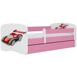 Raumhirsch Furniture Kinderbett Rennwagen, Rosa, 90x160 cm