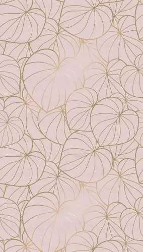 Livingwalls Fototapete Floral Blätter Modern Rosa 382801 - Hochwertige Vliestapete in Rosa, 1,59 m x 2,80 m, ideal für Wohnzimmer, Schlafzimmer und Büro. Mit einfacher Wandklebetechnik und leicht abziehbar für eine stressfreie Renovierung.