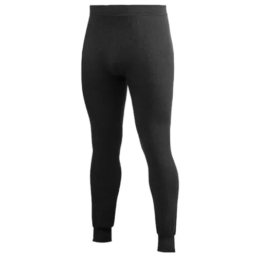 Woolpower Long Johns Uni 400 black (S) - Funktionsunterwäsche aus 400er Merinowolle, bietet hervorragende Wärmeisolierung und hohen Tragekomfort für Outdoor-Aktivitäten.