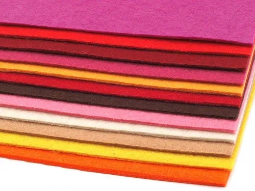 Schnoschi Bastelfilz 12 Filzplatten Bastelfilz Filz Farbmix 2-3 mm dick DIN A4 20x30 cm