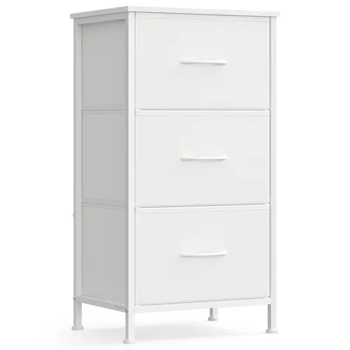 SONGMICS Kommode Schrank aus Stahl und MDF für Schlafzimmer - Stylische Kommode in Vintage-Optik, ideal zur Aufbewahrung im Schlafzimmer. Robuste Materialien und praktische Schubladen bieten viel Platz bei kompakten Maßen.
