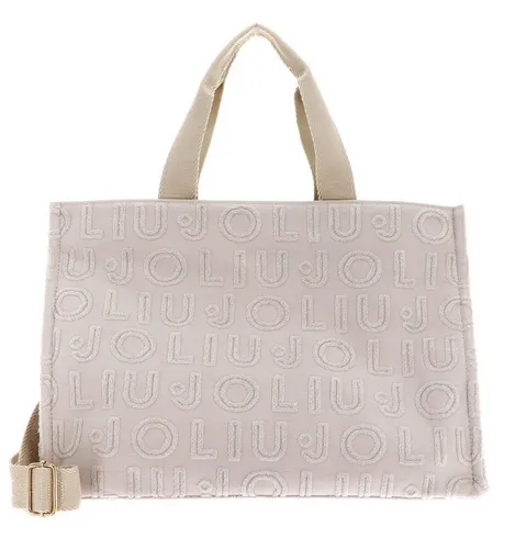 Liu Jo Logo Shopper Champagner 2A5013-T0300-33801 - Stylischer Shopper aus Baumwolle und Polyester in elegantem Champagner, ideal für den täglichen Gebrauch und modische Akzente.