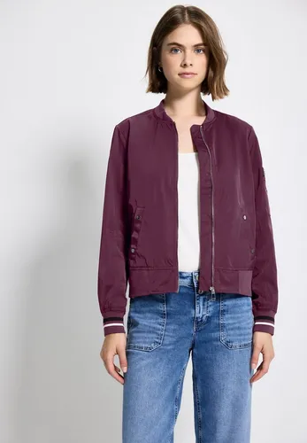 Street One Studio Damen Blouson mit Zipper – Leichte Funktionsjacke - Leichte Funktionsjacke mit Stehkragen und seitlichen Taschen, ideal für einen sanften Glanz und hohen Tragekomfort.