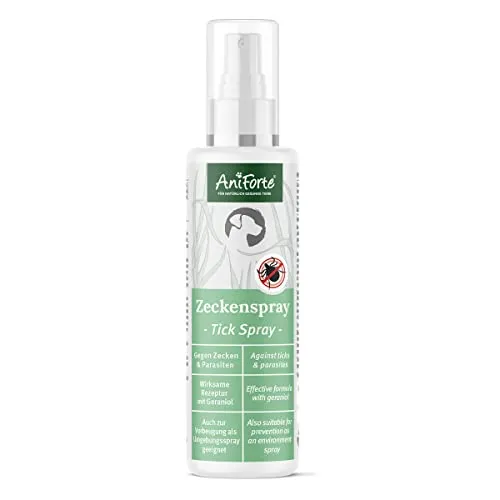 AniForte Zeckenspray für Hunde 100ml - Zeckenschutz gegen Zecken & Parasiten, Zeckenmittel für Hunde, Anti Zecken Spray, Anti-Zecken Mittel, Insektenspray & Insektenschutz, Zeckenschutz Hund