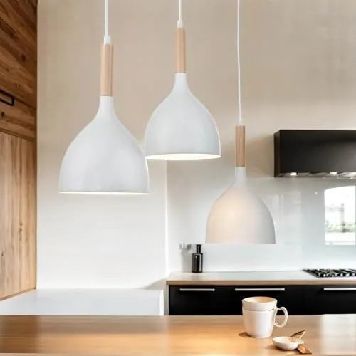 Licht-Erlebnisse Pendelleuchte 3-flammig in Weiß - Hängeleuchte im skandinavischen Design, ideal für den Esstisch. Höhenverstellbar und aus hochwertigem Metall – perfekte Akzentbeleuchtung für jeden Raum.