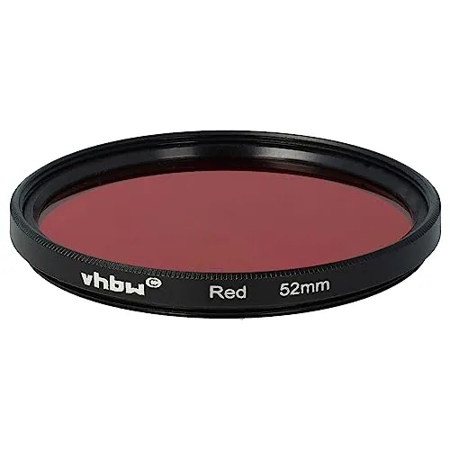 vhbw Universal Farbfilter rot für Kamera Objektive mit 52mm Filtergewinde - Rotfilter