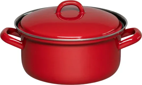 Riess Kasserolle mit Deckel 14cm - Energieeffizientes Kochen - Töpfe mit Energiemonitor, ideal für nachhaltiges Kochen. Perfekte Wärmeleitung und -speicherung dank Emaille und Eisenkern. Für alle Herdarten geeignet.