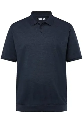 Men Plus Herren Poloshirt Bauchfit L-8XL Navy blau 6XL von MEN+