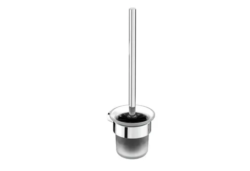 CHRIS BERGEN WC-Garnitur Chrom & Schwarz matt - Elegante wandhängende WC-Garnitur mit auswechselbarer Bürste. Modernes Design in Chrom und Schwarz, das die Reinigung erleichtert und für eine stilvolle Toilette sorgt.