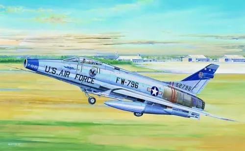 Trumpeter 02232 Modellbausatz North American F-100D Super Sabre - Luftfahrt-Modellbausätze, detaillierter 1:32 Plastikmodellbausatz für realistische Nachbildungen und Modellbau-Enthusiasten.