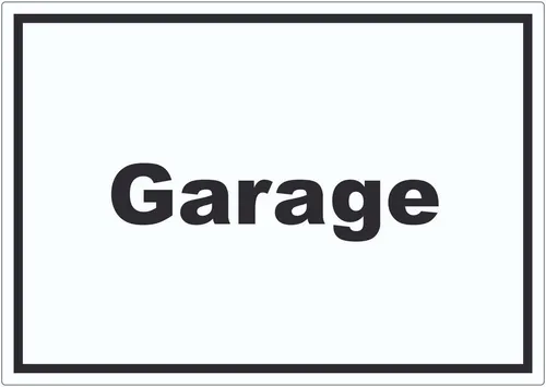 HB-Druck Aufkleber Garage Aufkleber mit Text Auto Stellplatz waagerecht, wetterfest, UV-beständig, kratzfest