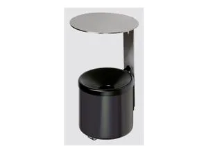 VAR Aschenbecher WH10, 33321, Wandascher mit Dach, schwarz von VAR