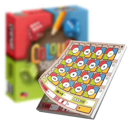 Spiel DAS! Colour Square Ersatzblock für das Roll and Write Familienspiel Colour