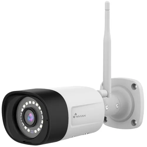 NIVIAN WiFi-6 2K Sicherheitskamera für den Außenbereich – Robustes Design und intelligente KI