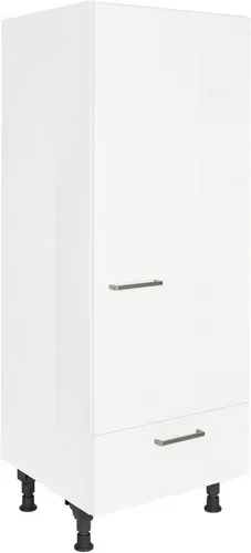 NOBILIA Kühlumbauschrank für 122er Einbaukühlschrank - Küchenschrank in modernem Design, ideal für einen nahtlosen Einbau eines 122er Kühlschranks, Höhe 166 cm, Breite 60 cm, in elegantem Weiß.