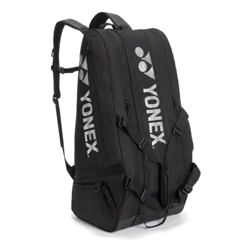 Yonex Racketbag Gearlogic 2026 - Schwarz - Praktische Tennistasche mit 3 Hauptfächern, einem Thermofach und einem Schuhfach. Ideal für den Sporteinsatz, mit Rucksacktragesystem und Tragegriffen für einfachen Transport.