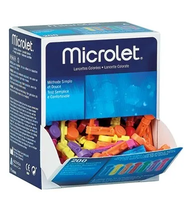 MICROLET Lanzetten farbig 200 ST