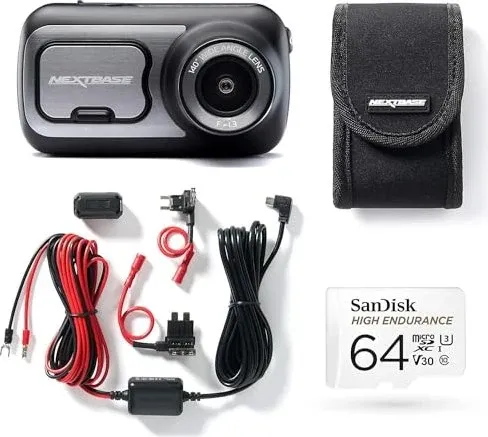 NEXTBASE Dashcam NBDVR422GW - Dashcam mit 2560 x 1440 Auflösung, GPS, Nacht-Modus und Bluetooth für optimale Sicherheit und Komfort während der Autofahrt.