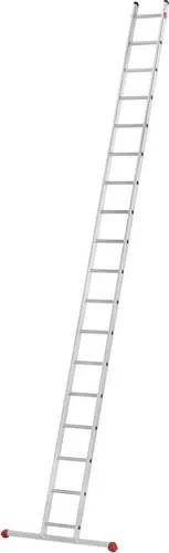 Hailo S60 ProfiStep UNO Anlegeleiter - 18 Sprossen, belastbar bis 150 kg und witterungsbeständig aus Aluminium, ideal für Haus und Garten