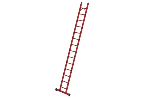 Anlegeleiter 14 Sprossen aus GFK - Langlebig und stabil - Leitern, 14 Sprossen aus GFK, ideal für sicheres Arbeiten in der Höhe mit einer maximalen Arbeitshöhe von 5300mm.