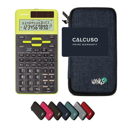 Sharp EL-531TG Taschenrechner mit WYNGS Schutztasche Blau - Der Sharp EL-531TG ist ein wissenschaftlicher Taschenrechner in Blau inklusive einer praktischen Schutztasche. Ideal für Schule und Studium, bietet er vielseitige Funktionen für mathematische Berechnungen.