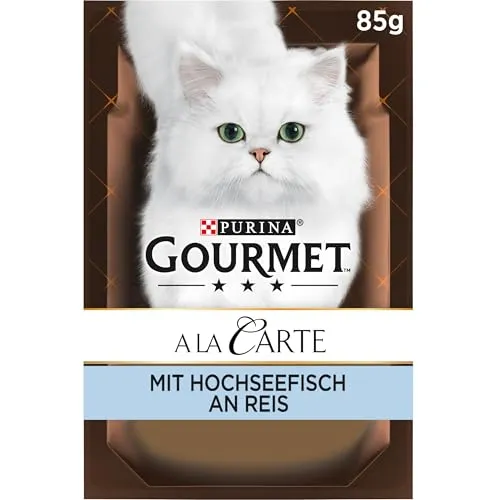 Gourmet A la Carte Katzenfutter nass, mit Hochseefisch, Reis und Gemüse, 26er Pack (26 x 85g)