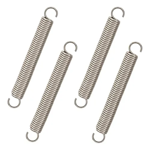 GUNGY Zugfedern mit Haken Edelstahl Spannfeder Zugfeder 90mm Außendurchmesser 10mm Drahtdurchmesser 1,6mm Maximale Zugkraft 8KG 1,6x10x90mm 4 Stück