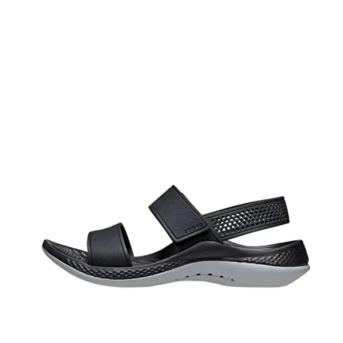 Crocs Herren LiteRide 360 Sandal W Sandalen, Black/Light Grey, 36/37 EU