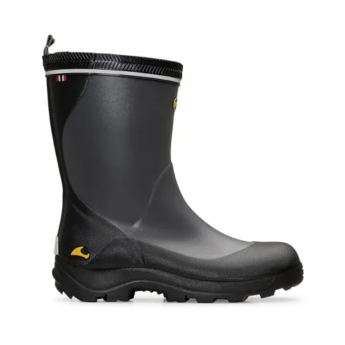 Viking Unisex Kinder Storm Stiefel, Dark Grey/Multi, Größe 33 - Robuste Gummistiefel für Jungen, handgefertigt aus Naturkautschuk, 100% wasserdicht und mit hervorragendem Grip für jedes Wetter.