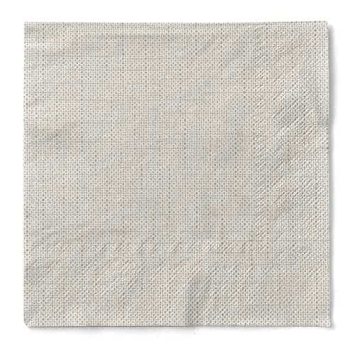 Sovie HORECA Tissue Servietten MAILAND Grau - 33 x 33 cm - 1/4 Falz - 100 Stück - Design in Leinenstruktur