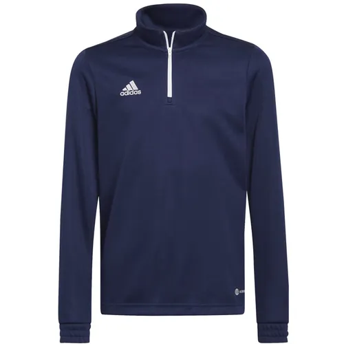 adidas Unisex Kinder Entrada 22 Training Top Team Navy Blue 9-10 Jahre - Schmal geschnittenes Trainingstop mit Reißverschluss bis zur Brust; aus 100 % recyceltem Polyester für optimalen Tragekomfort und Feuchtigkeitsmanagement.