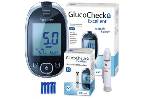 GlucoCheck Blutzuckermessgerät Excellent
