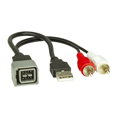 tomzz Audio 7538-002 USB+AUX Replacement Austausch Adapter kompatibel mit Nissan Cube Juke Versa Qashqai NV