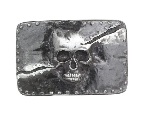 BELTINGER Gürtelschnalle Totenkopf 4,0 cm in silber von BELTINGER