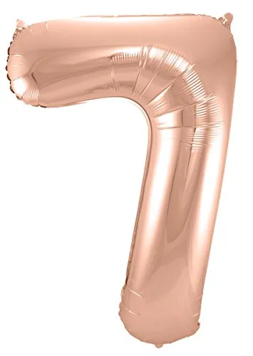 Folat 631372 - Folienballon Zahl 7, rosegold
