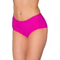 Aquarti Bikini-Hose Aquarti Damen Bikinihose Hotpants mit seitlichen Raffungen rosa 40
