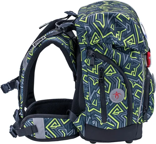 Belmil Rucksäcke grün 650-70-00039 - Ergonomisches Schulranzen Set - Schulranzen Set für Erstklässler mit ergonomischem Design, gefüllt mit STAEDTLER Stiften und 6 wechselbaren Patchies für individuelle Gestaltung.