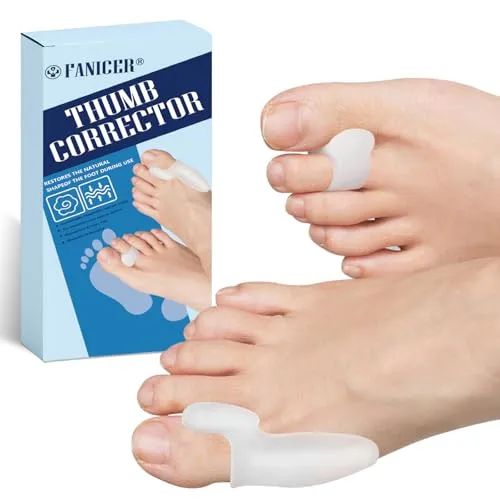 Satificer 8 Stück Hallux Valgus Zehenspreizer,Toe Separator,Hallux Valgus Korrektur,Silikon Zehentrenner,Großzehe Hallux Valgus Korrektur Silikon,lindert Fußschmerzen durch Reibung,Universalgröße