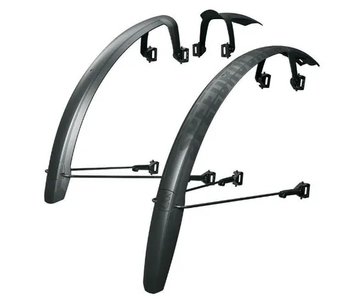 SKS Germany Speedrocker XL Schutzblech Set - Schwarz, One Size - Fahrradschutzbleche, bietet optimalen Spritzschutz und ist ideal für Mountainbikes und Trekkingräder.