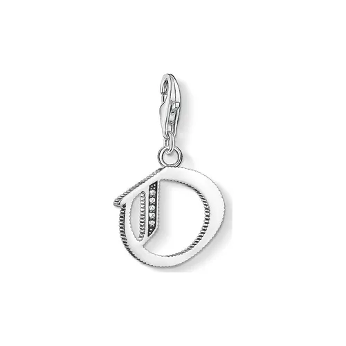 Thomas Sabo Charm-Anhänger Buchstabe O aus Silber - Charm-Anhänger aus 925 Sterlingsilber mit funkelndem Zirkon, ideal zur Personalisierung Ihrer Armbänder oder Ketten.