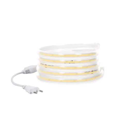 LEDKIA LIGHTING LED-Streifen Dimmbar 220V COB 320 LED/m Warmweiß 8W/m 720lm/m Breite 12mm Schnitt 50cm IP65 CRI90 nach Maß 1 m