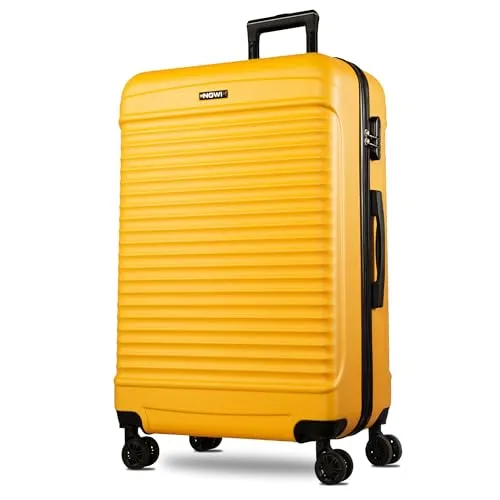 NOWI® Las Palmas Koffer Klein - Handgepäck mit Zahlenschloss - Koffer 55x40x20cm in Grün, ausgestattet mit Doppelrollen für mühelosen Transport und ideal für Kurztrips oder als Handgepäck.