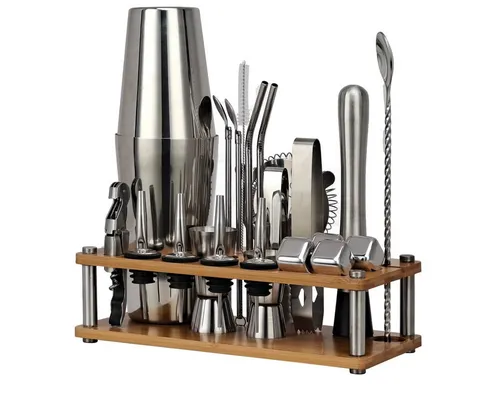 Novzep Cocktail Shaker 23-teiliges Edelstahl Barkeeper-Set, Cocktailshaker,750 ml, (23-tlg)