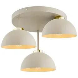 FKL DESIGN Home Deco 3-flammige Deckenlampe E27 – Beige