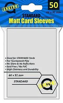 Arkero-G Standard Matt Card Sleeves WEISS matte Magic & Pokemon Kartenhüllen 50