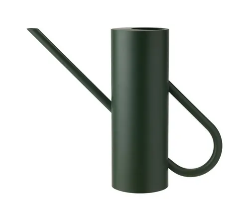 Stelton Bloom Blumengießkanne 2L - Stilvolle Gießkanne für Zimmerpflanzen mit langem Ausgießer und grünem, pulverbeschichtetem Edelstahl. Standfest durch gerillte Silikonmatte am Boden - ideal für modernes Wohnen.